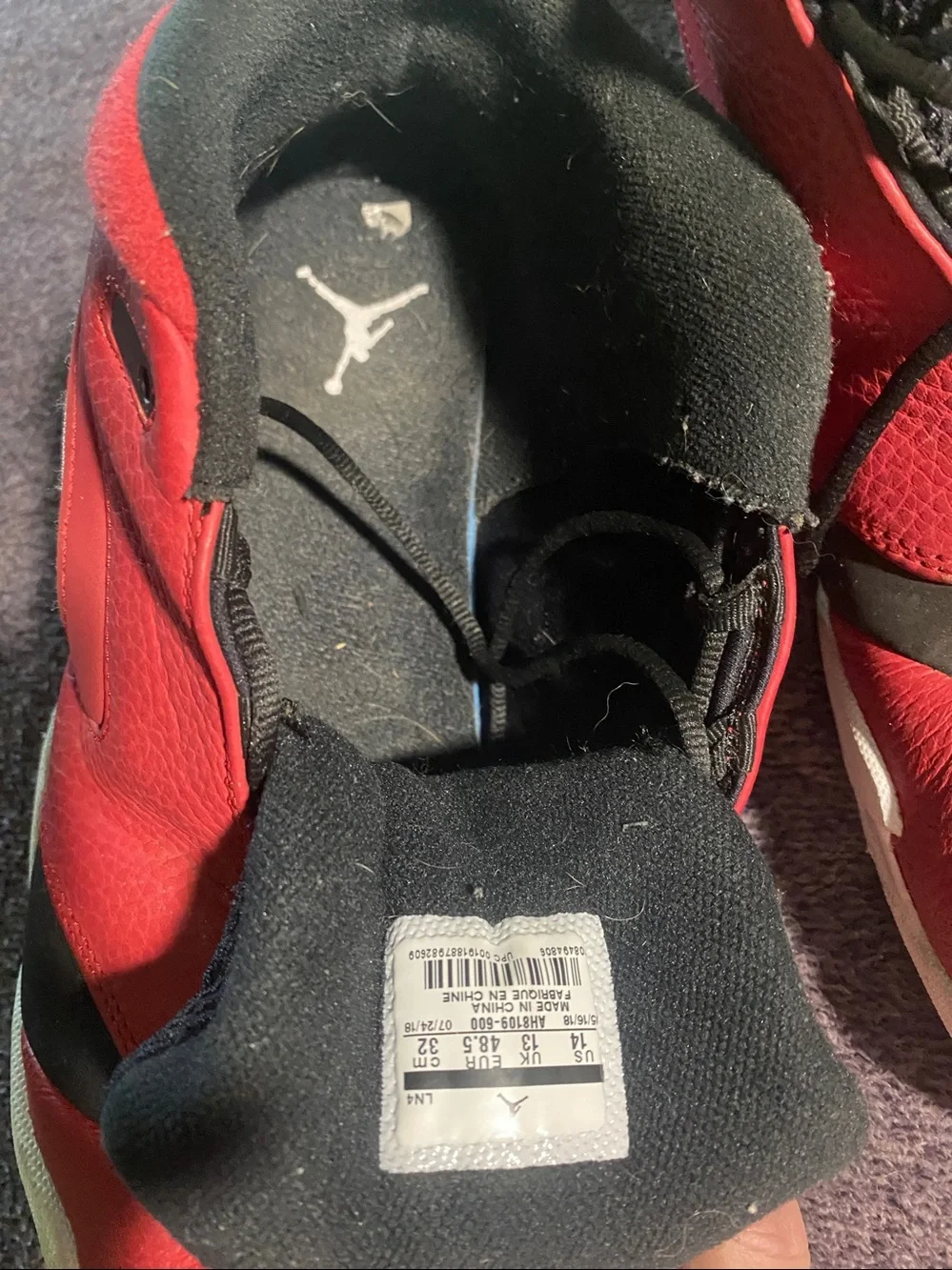 Jordan’s Red and Black Men's High-Top Sneakers/14